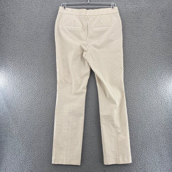 Chicos Pants Womens 00 US 2 Beige Stripe Straight Leg Stretch Office Career Work - Picture 3 of 11